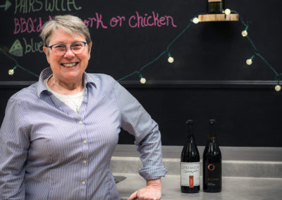 Brenda Spencer, Owner at Main West U Brew Wines, with some of her favourite wine blends!